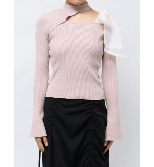 dazzlin「ワンショルリボンニットトップス」|ニット・セーター|