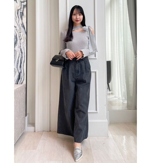 dazzlin「ワンショルリボンニットトップス」|ニット・セーター|