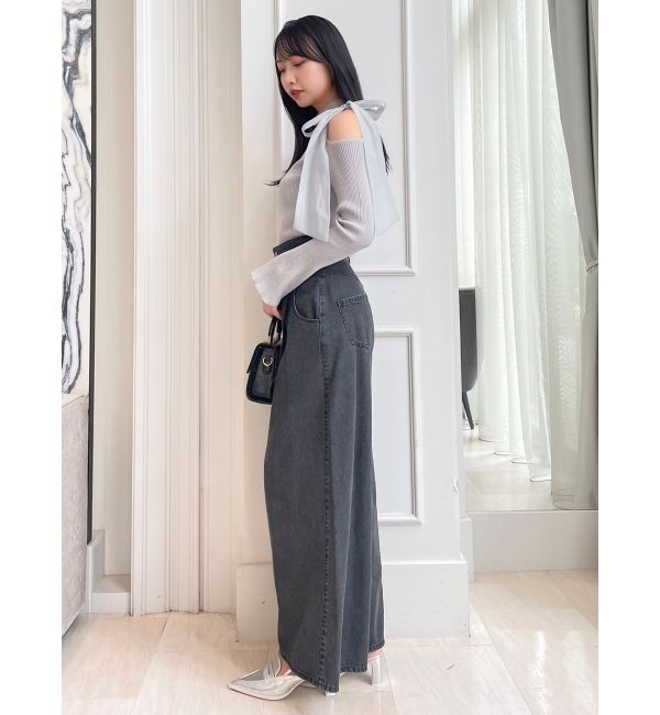 dazzlin「ワンショルリボンニットトップス」|ニット・セーター|