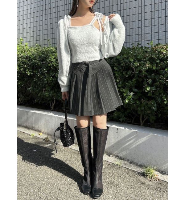 dazzlin「ミニシャギーラメニットカーデトップス」|カーディガン|