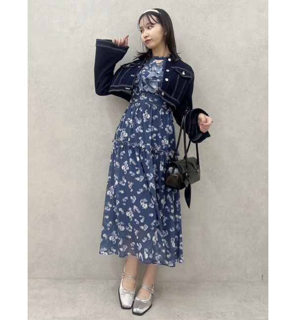 dazzlin「デニムシャツボレロジャケット」|デニムジャケット|