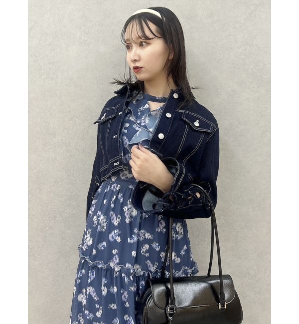 dazzlin「デニムシャツボレロジャケット」|デニムジャケット|