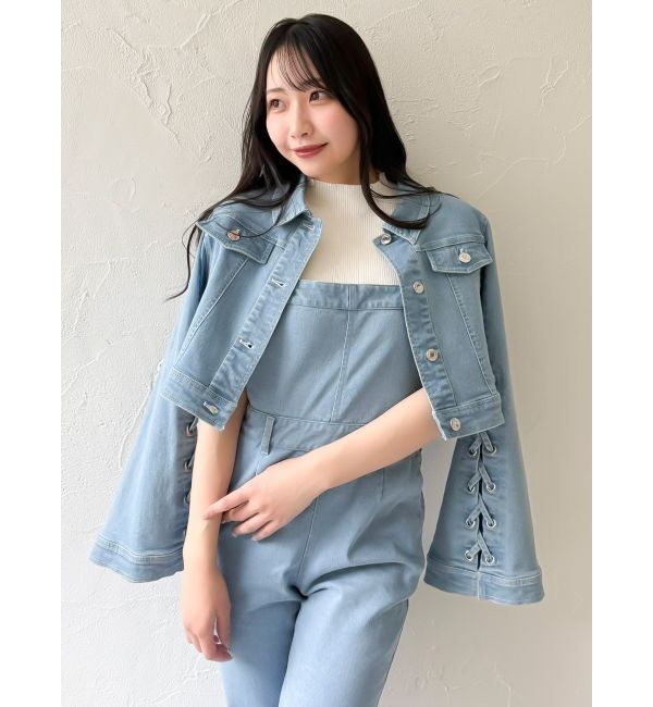 dazzlin「デニムシャツボレロジャケット」|デニムジャケット|