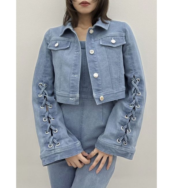 dazzlin「デニムシャツボレロジャケット」|デニムジャケット|