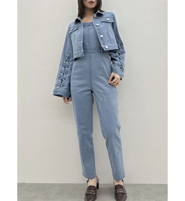 dazzlin「デニムシャツボレロジャケット」|デニムジャケット|