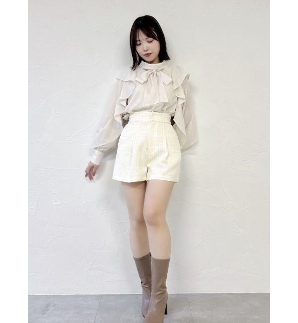 dazzlin「フリルリボン2WAY長袖ブラウス」|シャツ・ブラウス|