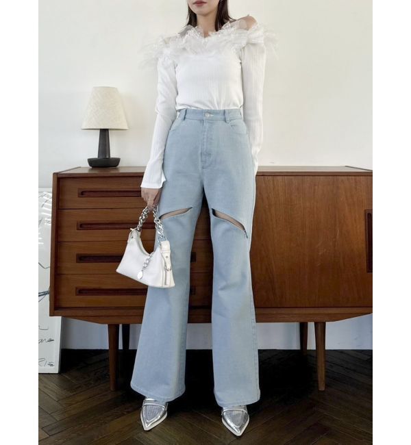 dazzlin「オフショルリボンカットトップス」|Tシャツ・カットソー|