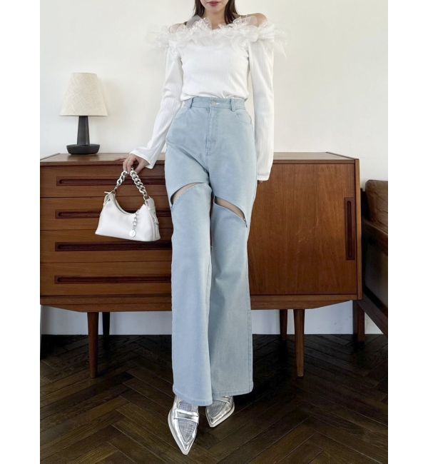 dazzlin「オフショルリボンカットトップス」|Tシャツ・カットソー|