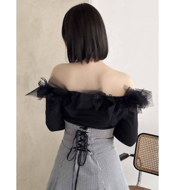 dazzlin「オフショルリボンカットトップス」|Tシャツ・カットソー|