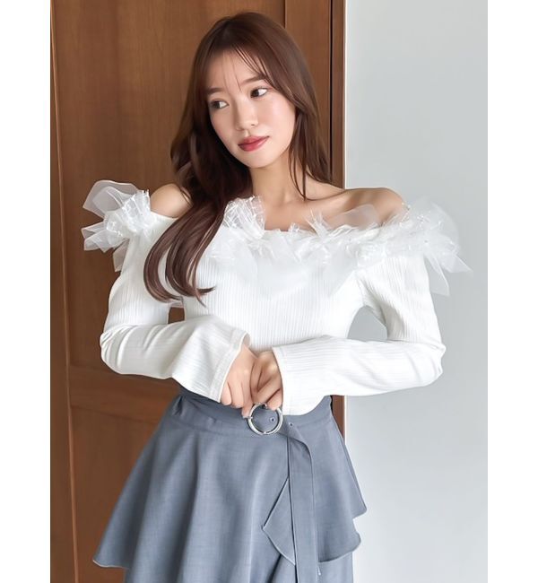 dazzlin「オフショルリボンカットトップス」|Tシャツ・カットソー|