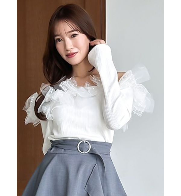 dazzlin「オフショルリボンカットトップス」|Tシャツ・カットソー|