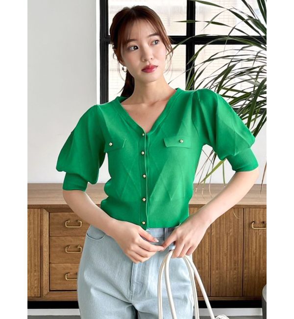 dazzlin「半袖マリンカーデトップス」|カーディガン|