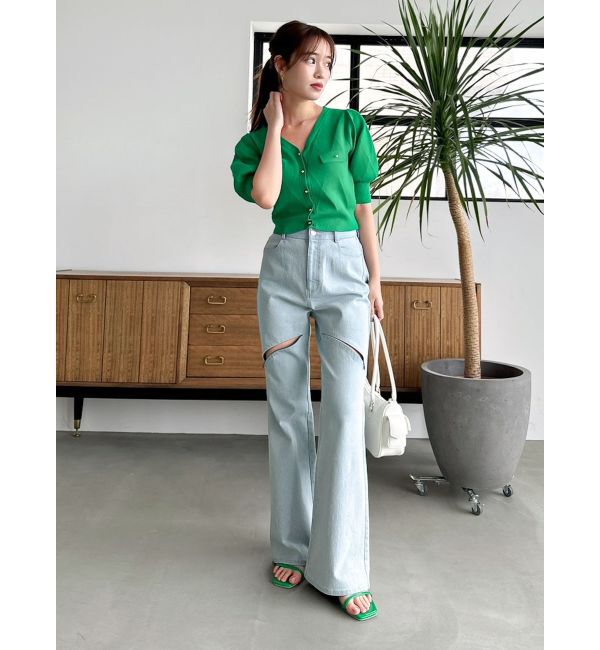 dazzlin「半袖マリンカーデトップス」|カーディガン|