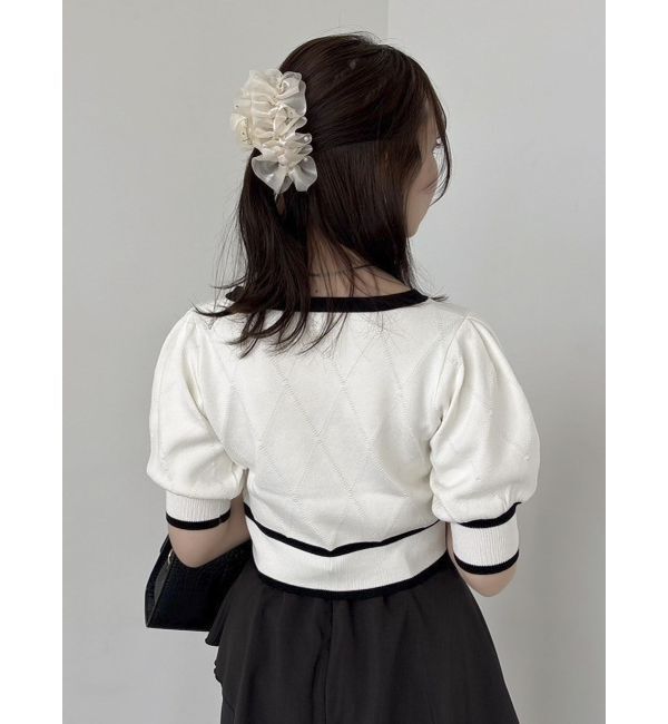 dazzlin「半袖マリンカーデトップス」|カーディガン|