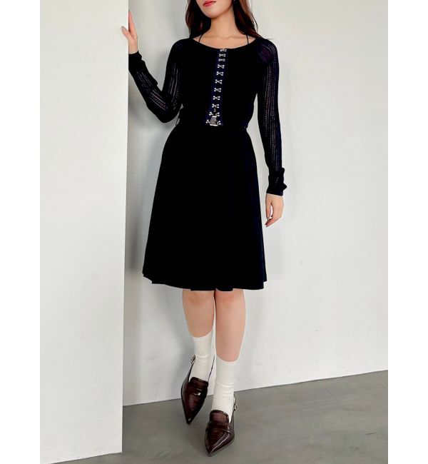 dazzlin「レースホックショートカーデ」|カーディガン|