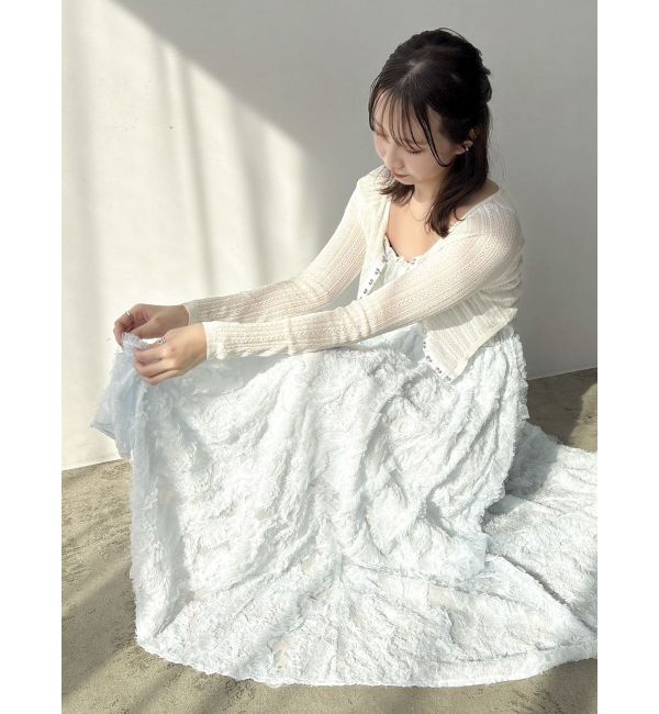 dazzlin「レースホックショートカーデ」|カーディガン|