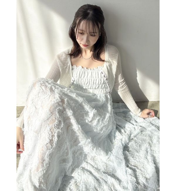 dazzlin「レースホックショートカーデ」|カーディガン|