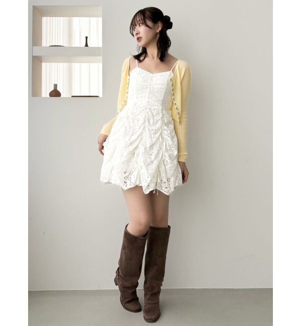 dazzlin「レースホックショートカーデ」|カーディガン|