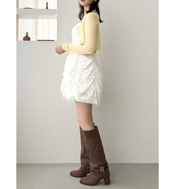 dazzlin「レースホックショートカーデ」|カーディガン|