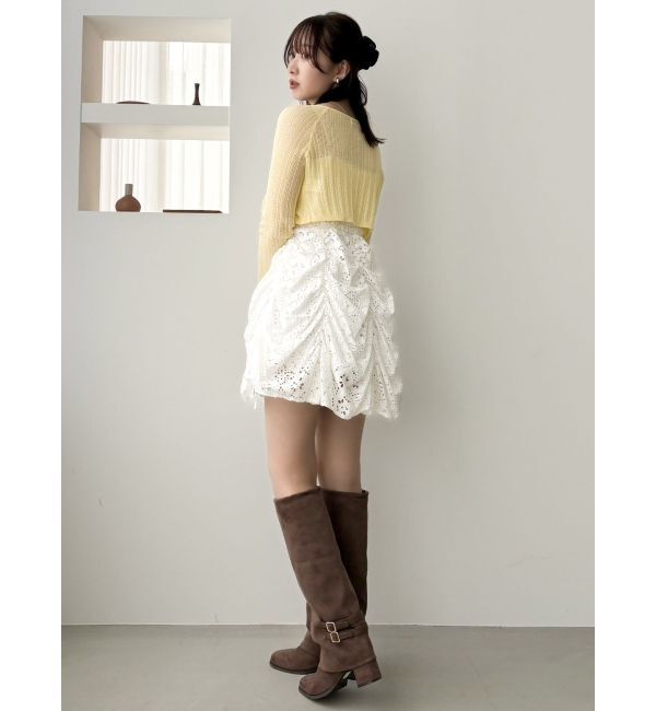 dazzlin「レースホックショートカーデ」|カーディガン|