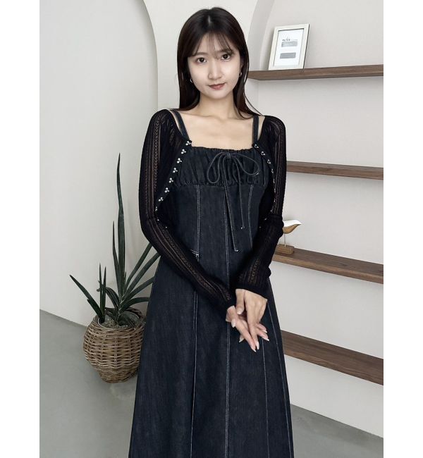 dazzlin「レースホックショートカーデ」|カーディガン|