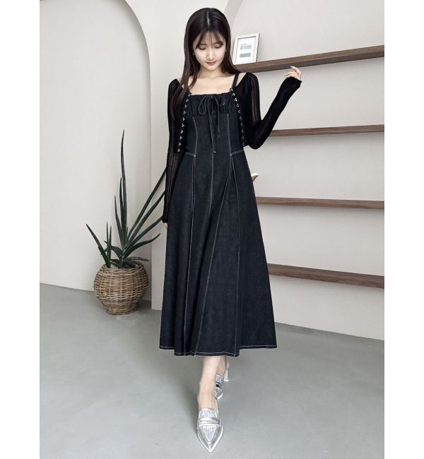 dazzlin「レースホックショートカーデ」|カーディガン|