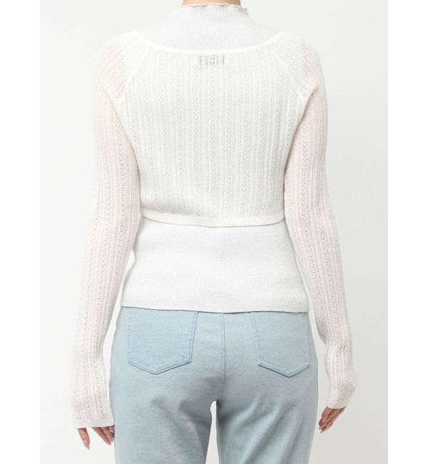 dazzlin「レースホックショートカーデ」|カーディガン|