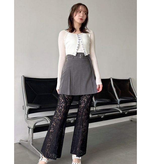 dazzlin「レースホックショートカーデ」|カーディガン|