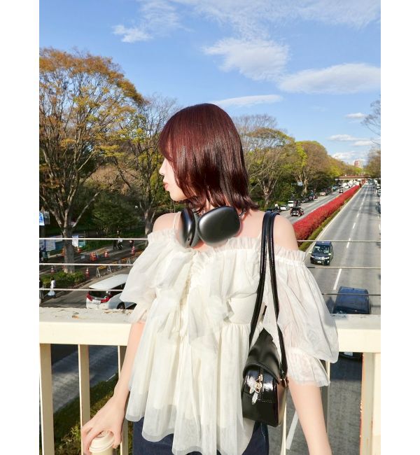 dazzlin「スクエアフリルペプラムブラウス」|シャツ・ブラウス|