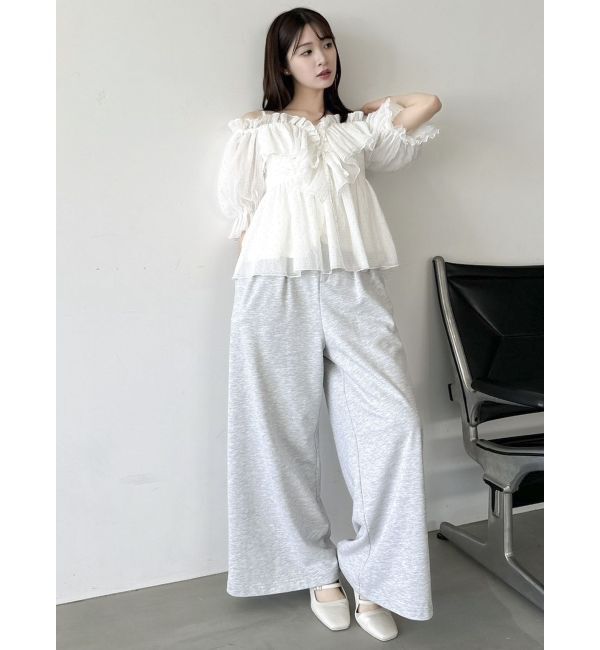 dazzlin「スクエアフリルペプラムブラウス」|シャツ・ブラウス|