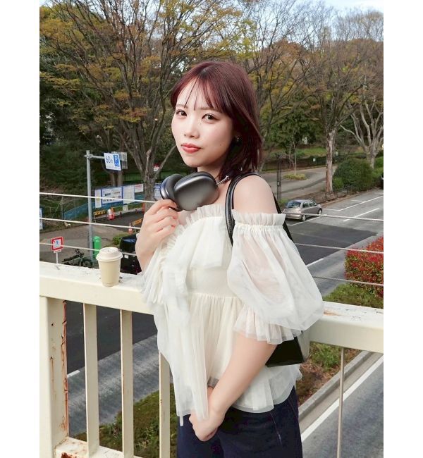 dazzlin「スクエアフリルペプラムブラウス」|シャツ・ブラウス|