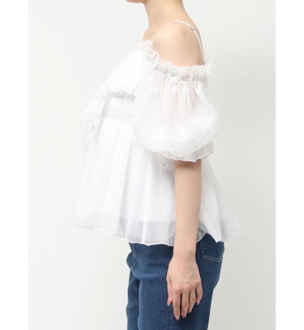 dazzlin「スクエアフリルペプラムブラウス」|シャツ・ブラウス|
