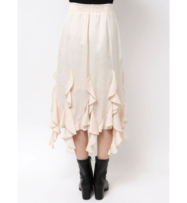 dazzlin「フリルスリットサテンスカート」|スカート|