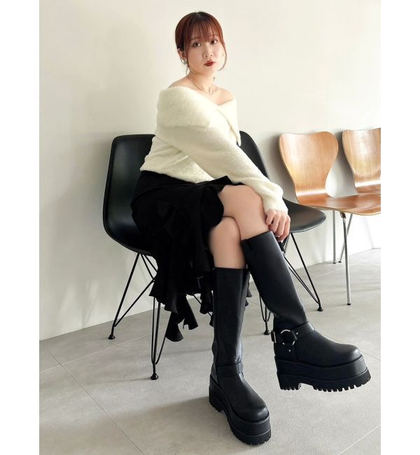 dazzlin「フリルスリットサテンスカート」|スカート|