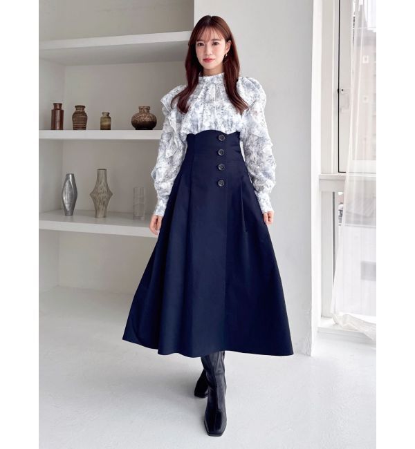 dazzlin「ヘアリーフラワーシフォンブラウス」|シャツ・ブラウス|