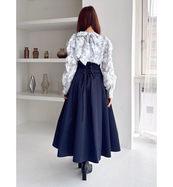 dazzlin「ヘアリーフラワーシフォンブラウス」|シャツ・ブラウス|