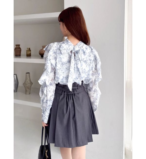 dazzlin「ヘアリーフラワーシフォンブラウス」|シャツ・ブラウス|