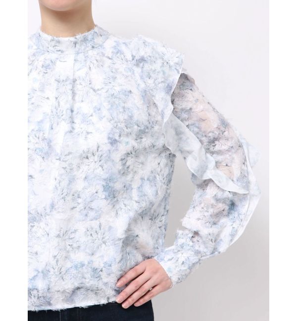 dazzlin「ヘアリーフラワーシフォンブラウス」|シャツ・ブラウス|