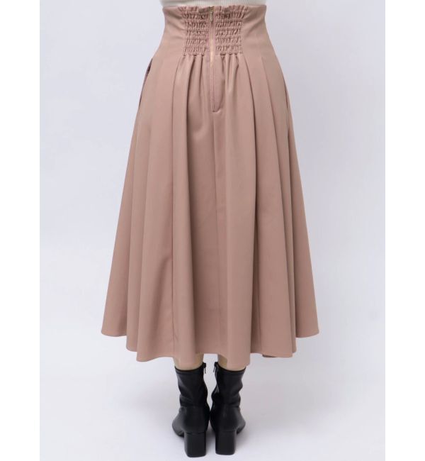 MERCURYDUO「フェイクレザーフレアスカート」|スカート|