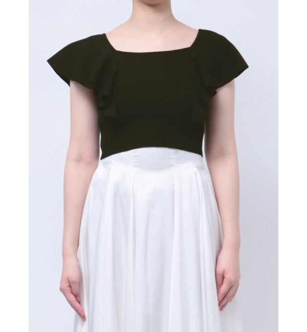 MERCURYDUO「2WAY総針ラッフルコンパクトニット」|ニット・セーター|