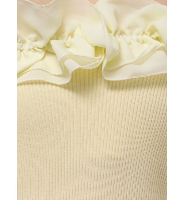 MERCURYDUO「2WAY異素材ランダムラッフルニット」|ニット・セーター|