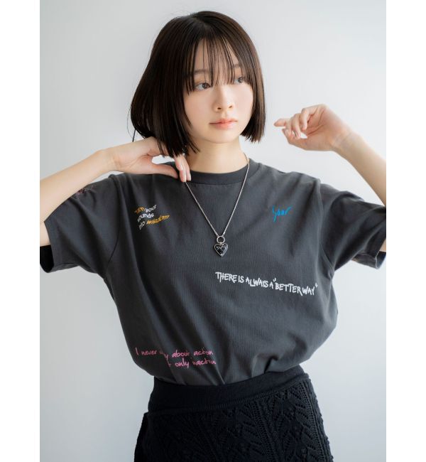 Ungrid「ミックスロゴデザインTee」|Tシャツ・カットソー|