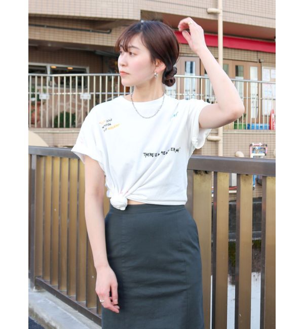 Ungrid「ミックスロゴデザインTee」|Tシャツ・カットソー|