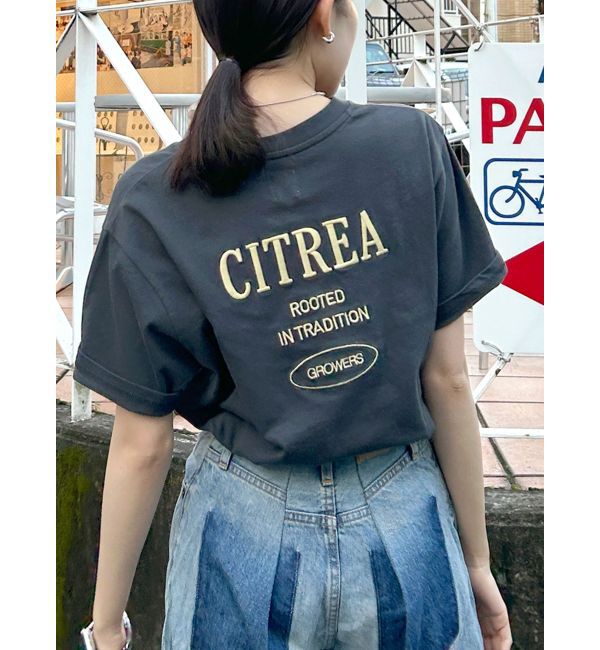 Ungrid「【WEB限定価格】カラーエンブロイダリーTee」|ニット・セーター|チャコールグレー