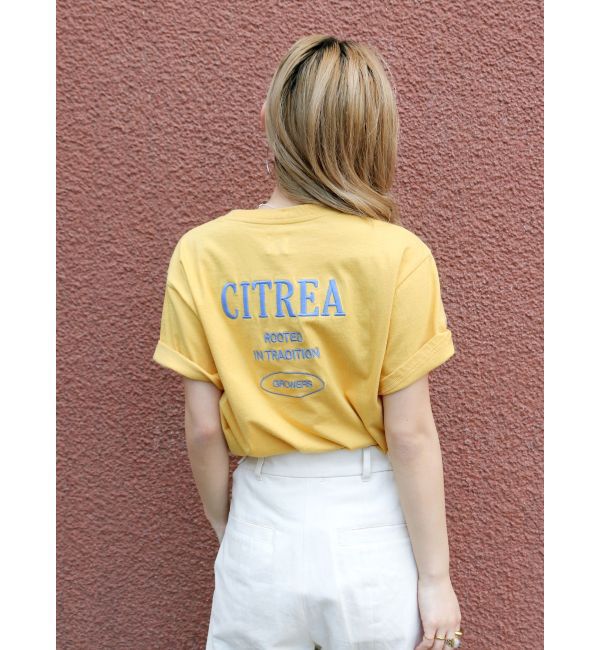 Ungrid「【WEB限定価格】カラーエンブロイダリーTee」|ニット・セーター|イエロー