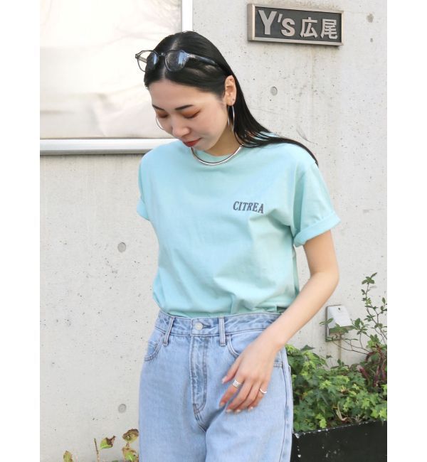 Ungrid「【WEB限定価格】カラーエンブロイダリーTee」|ニット・セーター|ブルー