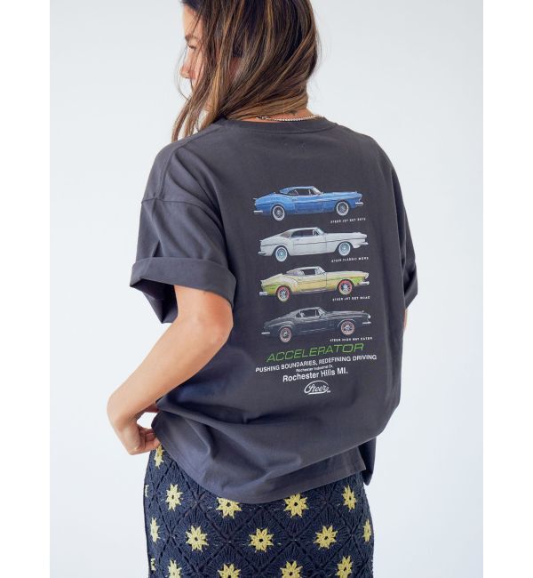 Ungrid「カープリントロゴTee」|Tシャツ・カットソー|チャコールグレー