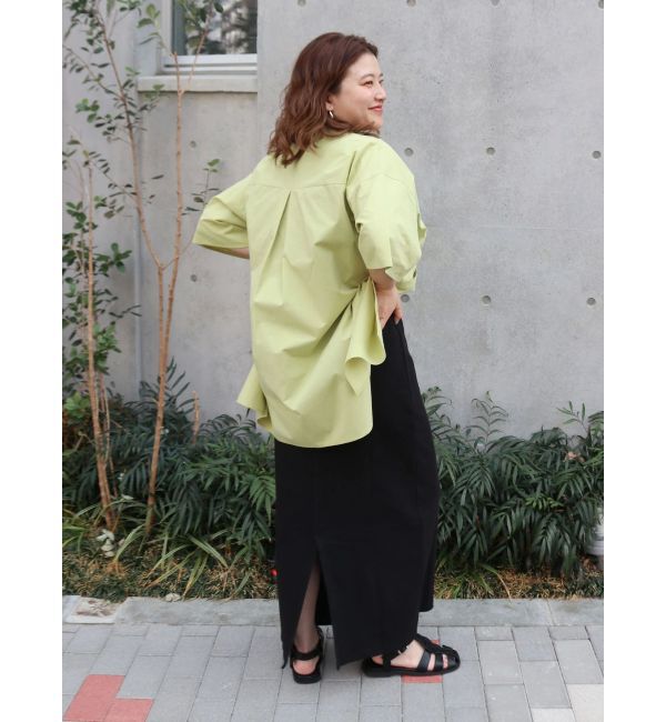 Ungrid「ビッグシルエットハーフスリーブシャツ」|シャツ・ブラウス|