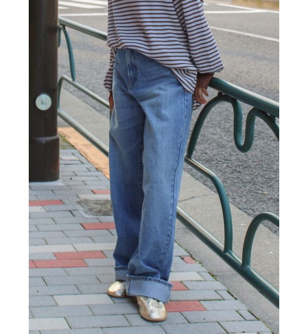 Ungrid「【WEB限定】ロールアップカーブデニム」|デニム|