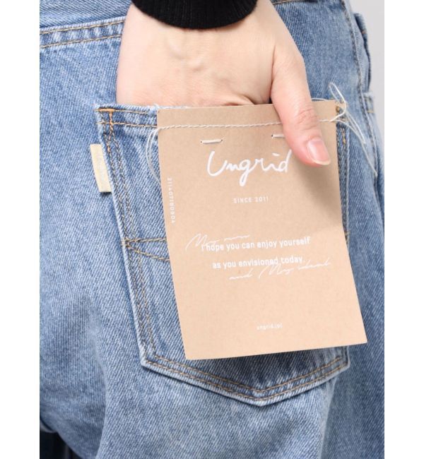 Ungrid「【WEB限定】ロールアップカーブデニム」|デニム|